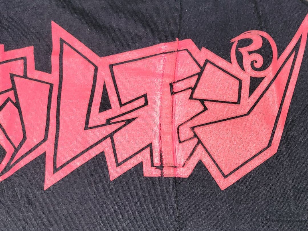 マキシマムザホルモン　メタルポーズＴシャツ(白x青) (黒)　L