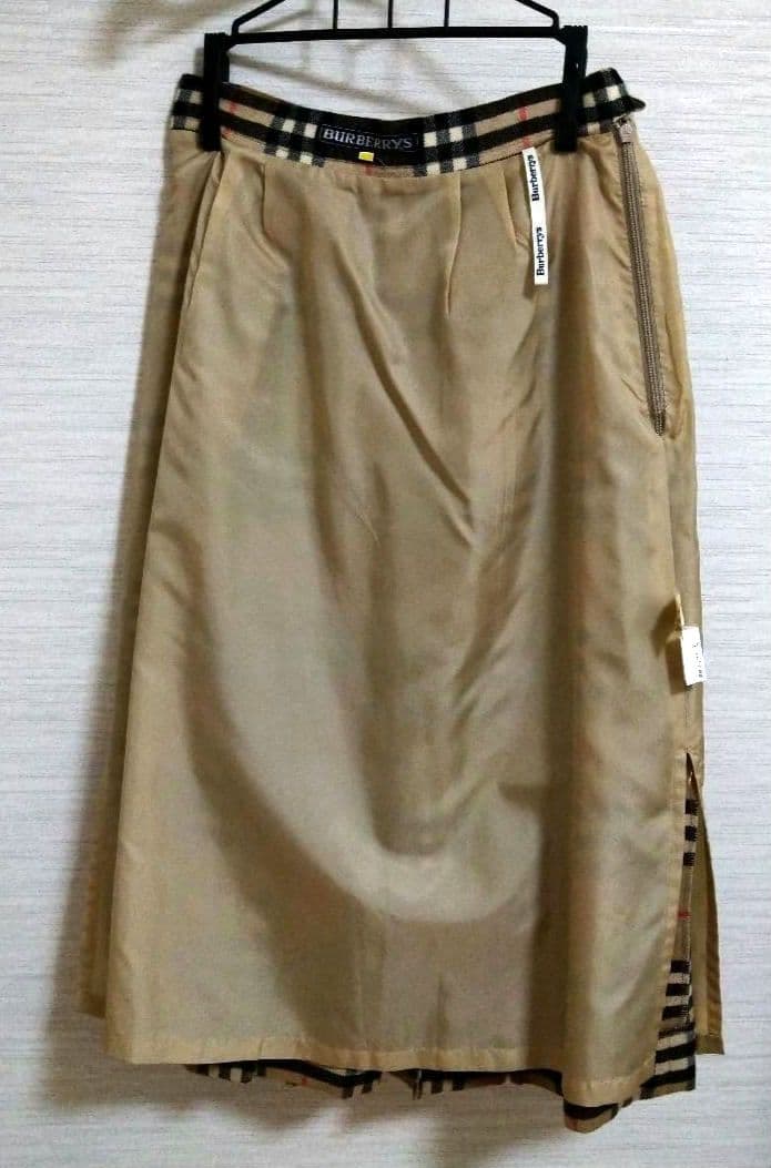 バーバリー　BURBERRY　ウールプリーツスカート　ノバチェック　サイズS