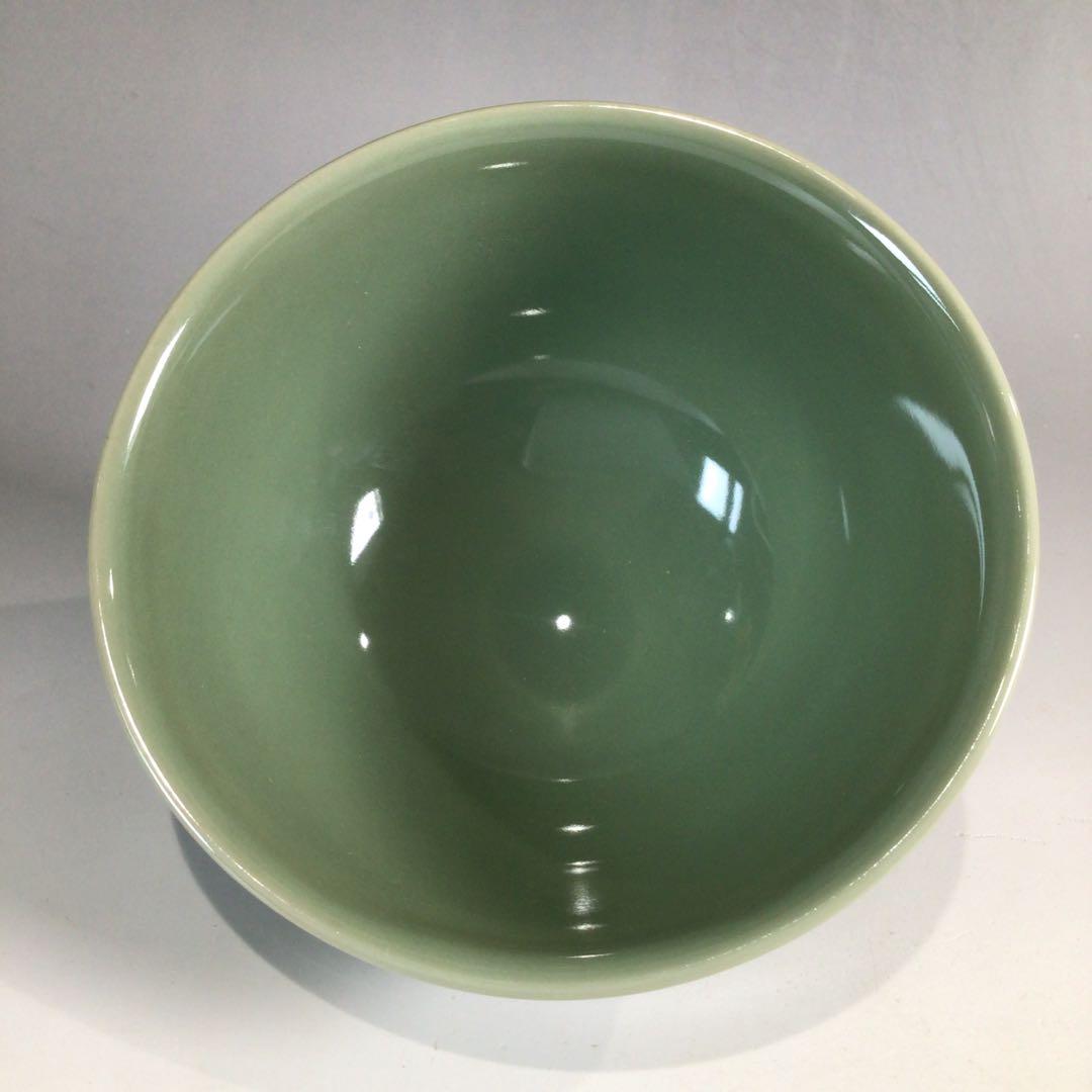 Ｐ９８　茶碗　『諏訪蘇山造』『青磁茶碗』　抹茶碗　共箱　茶道具
