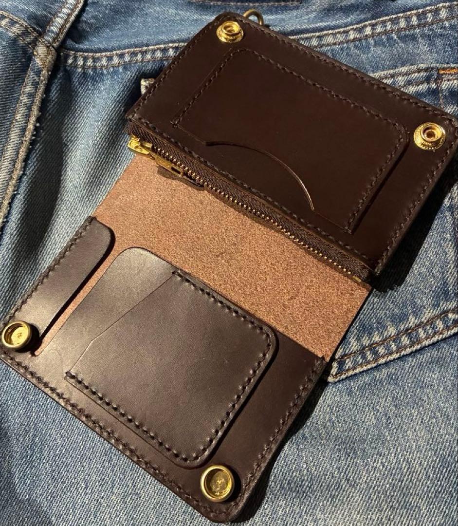トラッカーウォレット　ミドル　イタリアンレザー　ブルガロ　アポロコンチョ