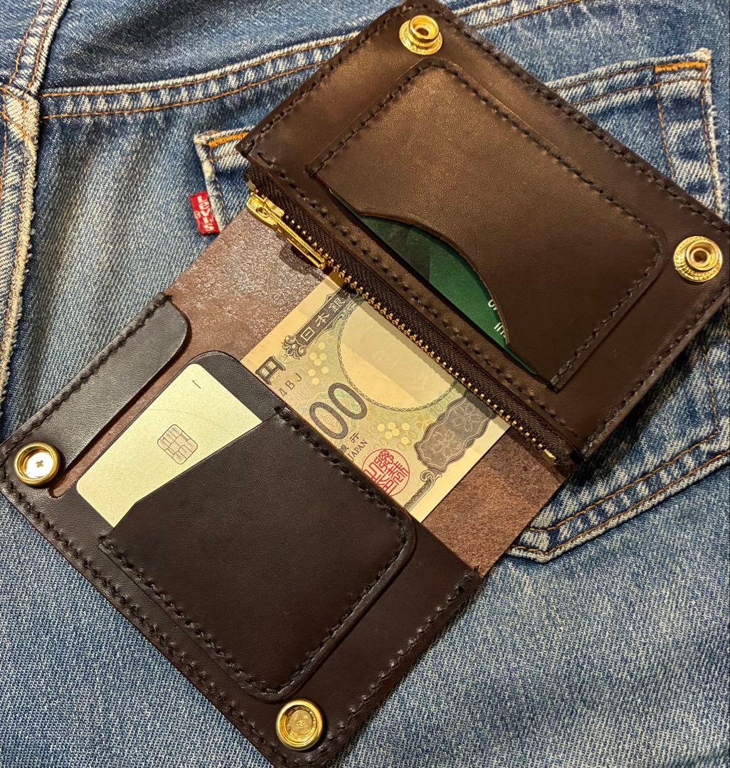 トラッカーウォレット　ミドル　イタリアンレザー　ブルガロ　アポロコンチョ