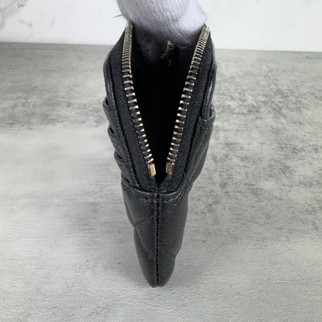 CHANEL キャビアスキン　マトラッセ　ケース　フラグメントケース