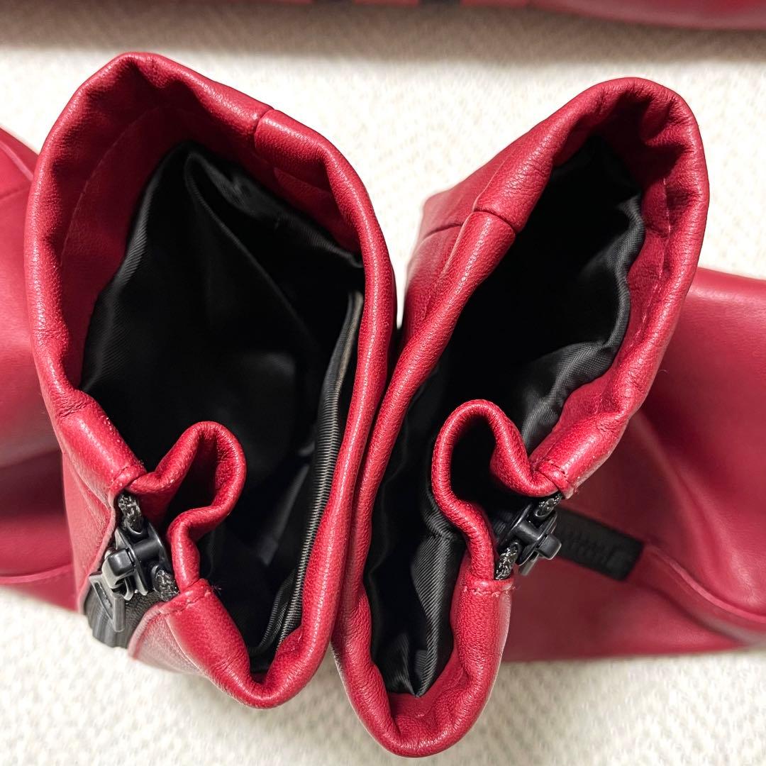 極美品 メンズメルローズ 本革 レザージャケット シングルライダース レッド 赤