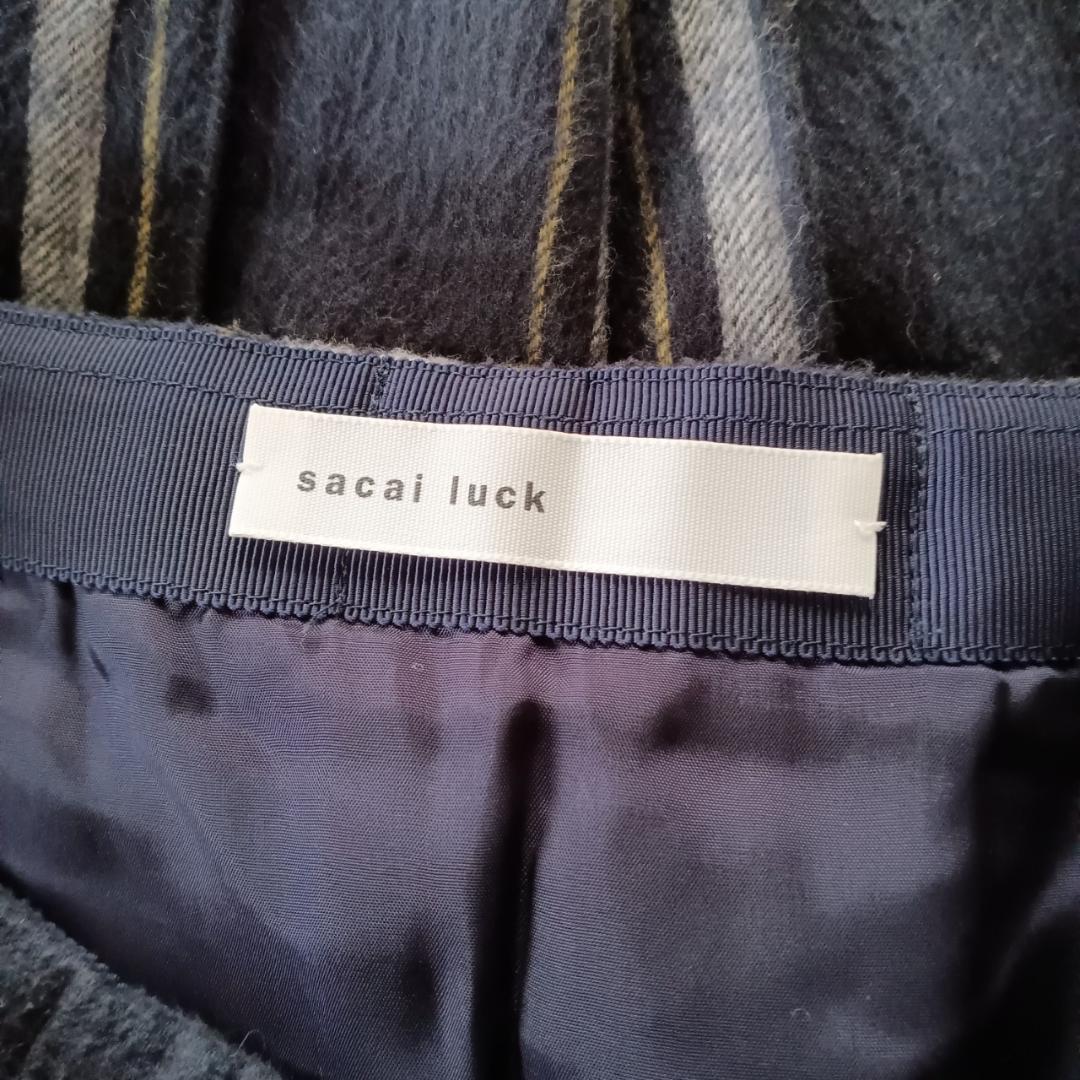 sacai luck サカイ プリーツ チェックスカート　日本製 X4184