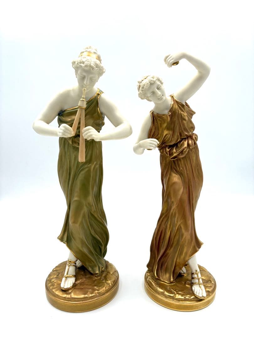 Worcesterロイヤルウースター1827 1828フィギュリン2体