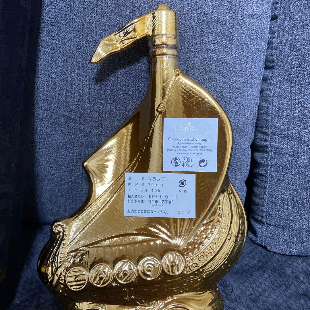 larsen コニャック ヴァイキングシップ　箱付き　ラーセン　ゴールド