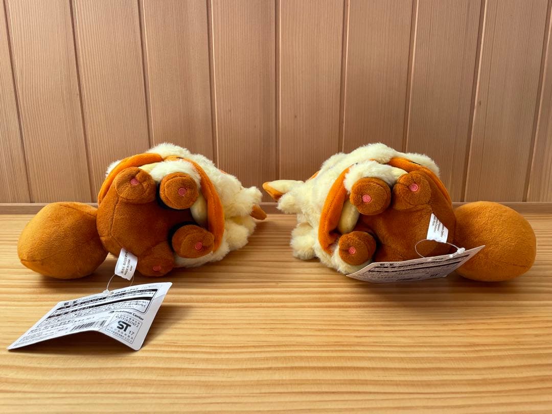 【希少】ポケセン沖縄限定 ウインディポンチョのイーブイ ぬいぐるみ 2体タグ付き