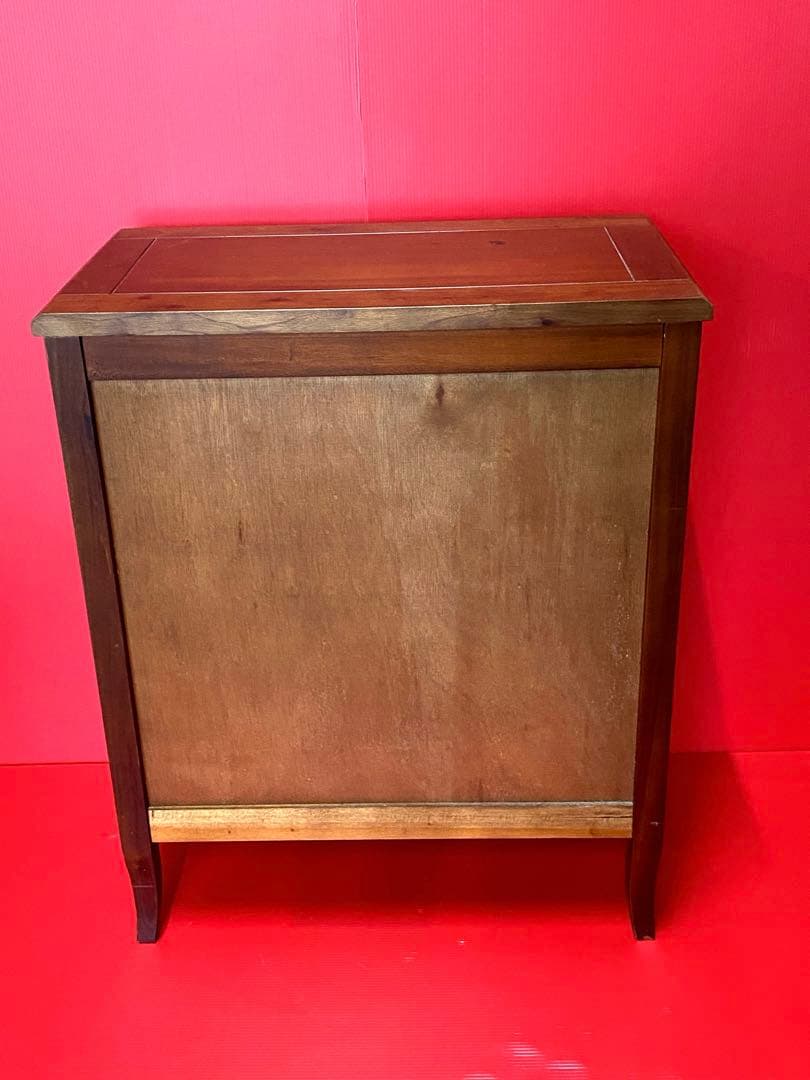 チェスト アガチス材 引出し5杯 ダークブラウン リビングチェスト