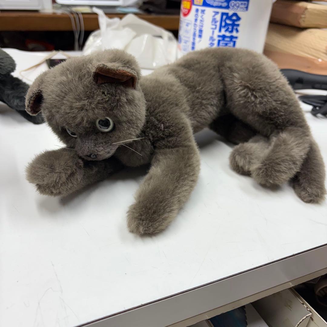 寺222 希少 ビンテージ 日本製 童心 猫 ねこ ぬいぐるみ レトロ