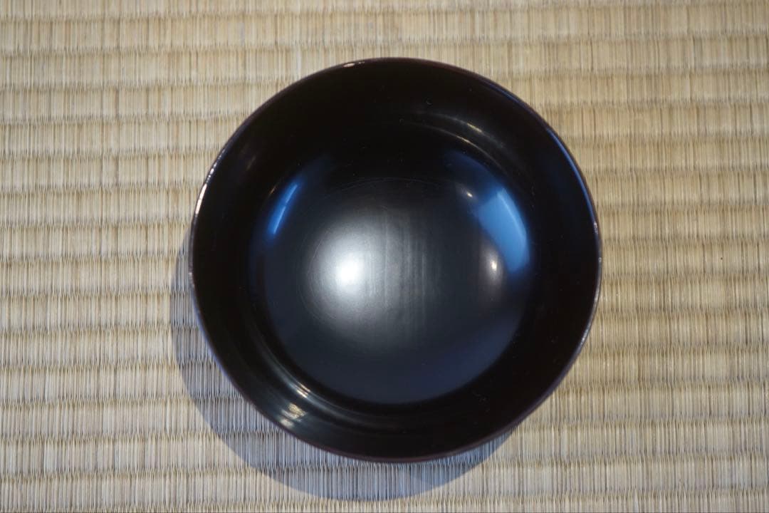 溜塗内黒 独楽形 蓋物椀 2客/ 木製漆器 茶懐石