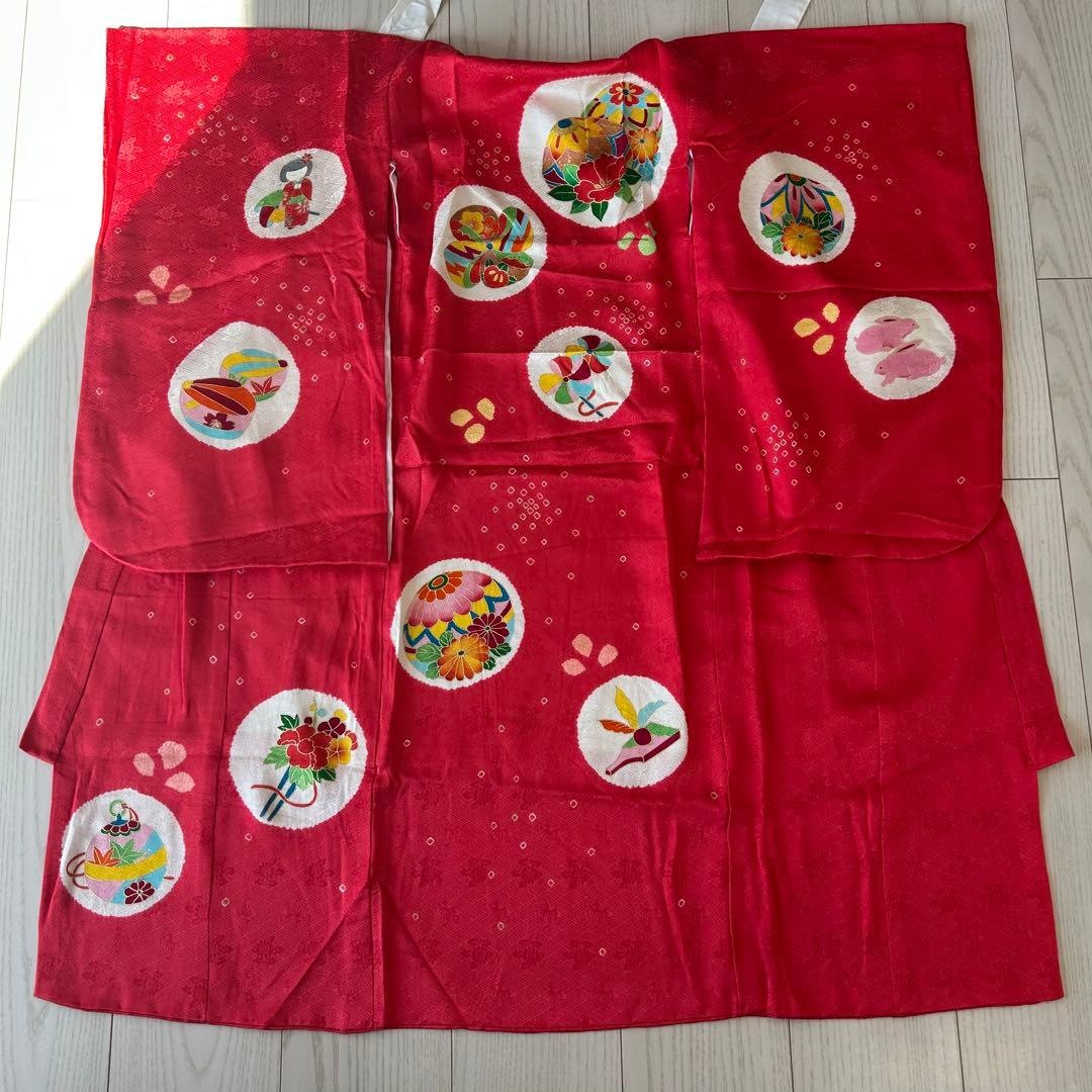 子供　着物　七五三 3歳　ピンク　美品
