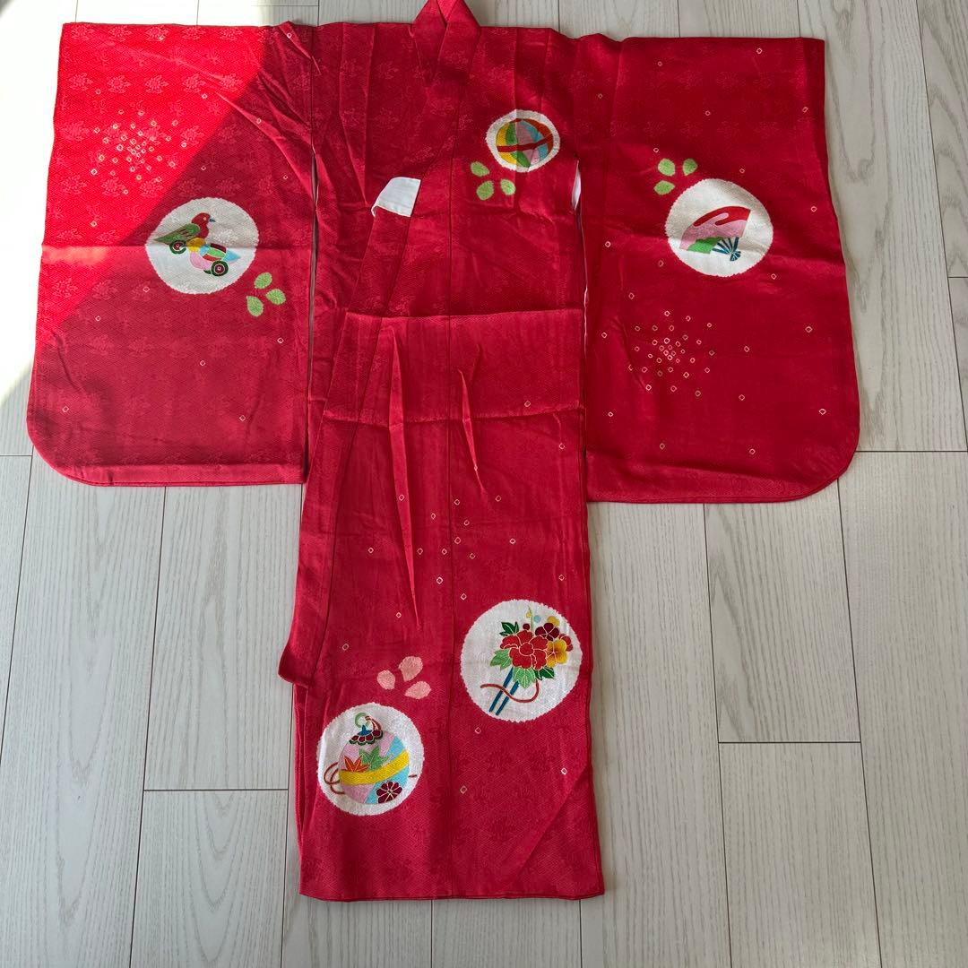 子供　着物　七五三 3歳　ピンク　美品