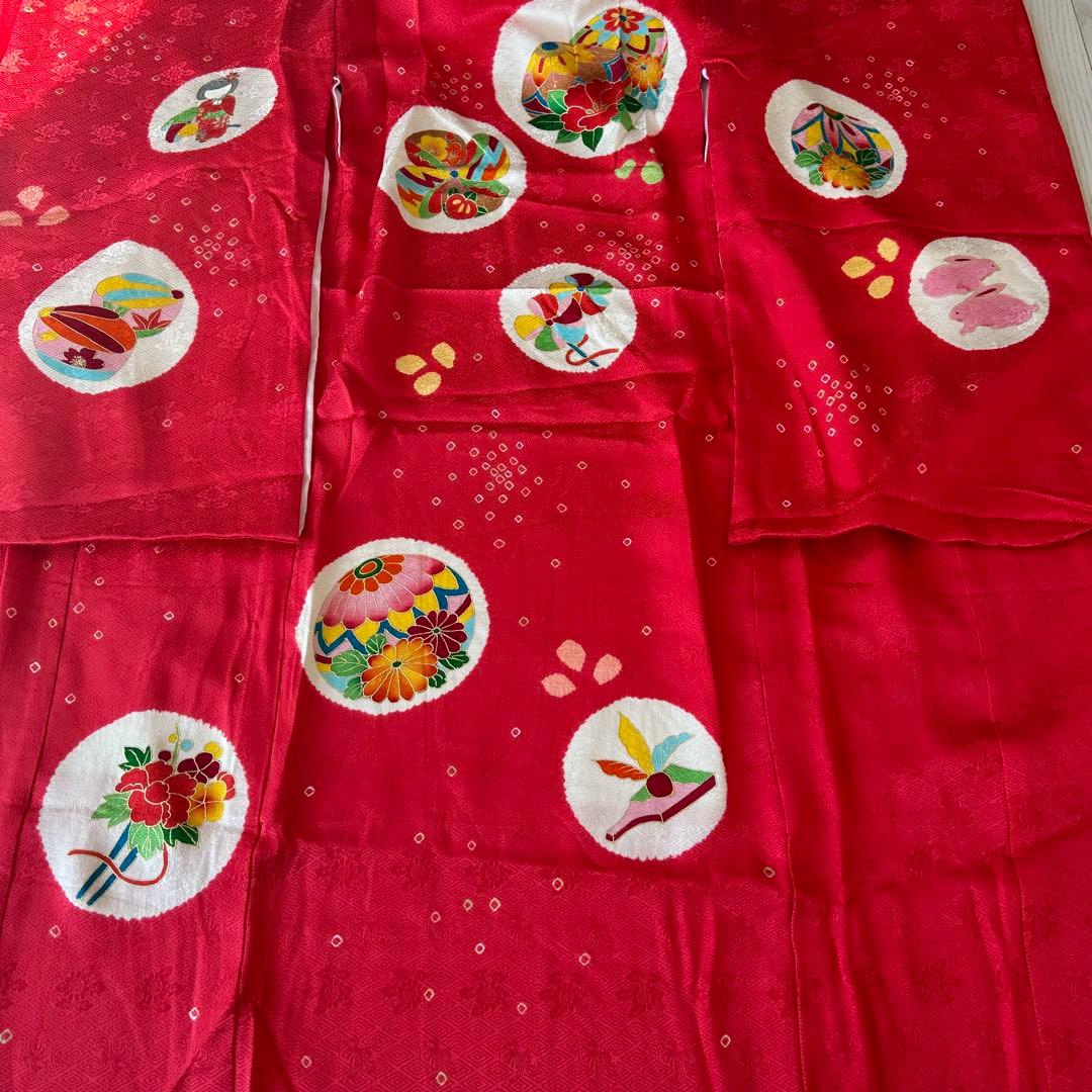 子供　着物　七五三 3歳　ピンク　美品