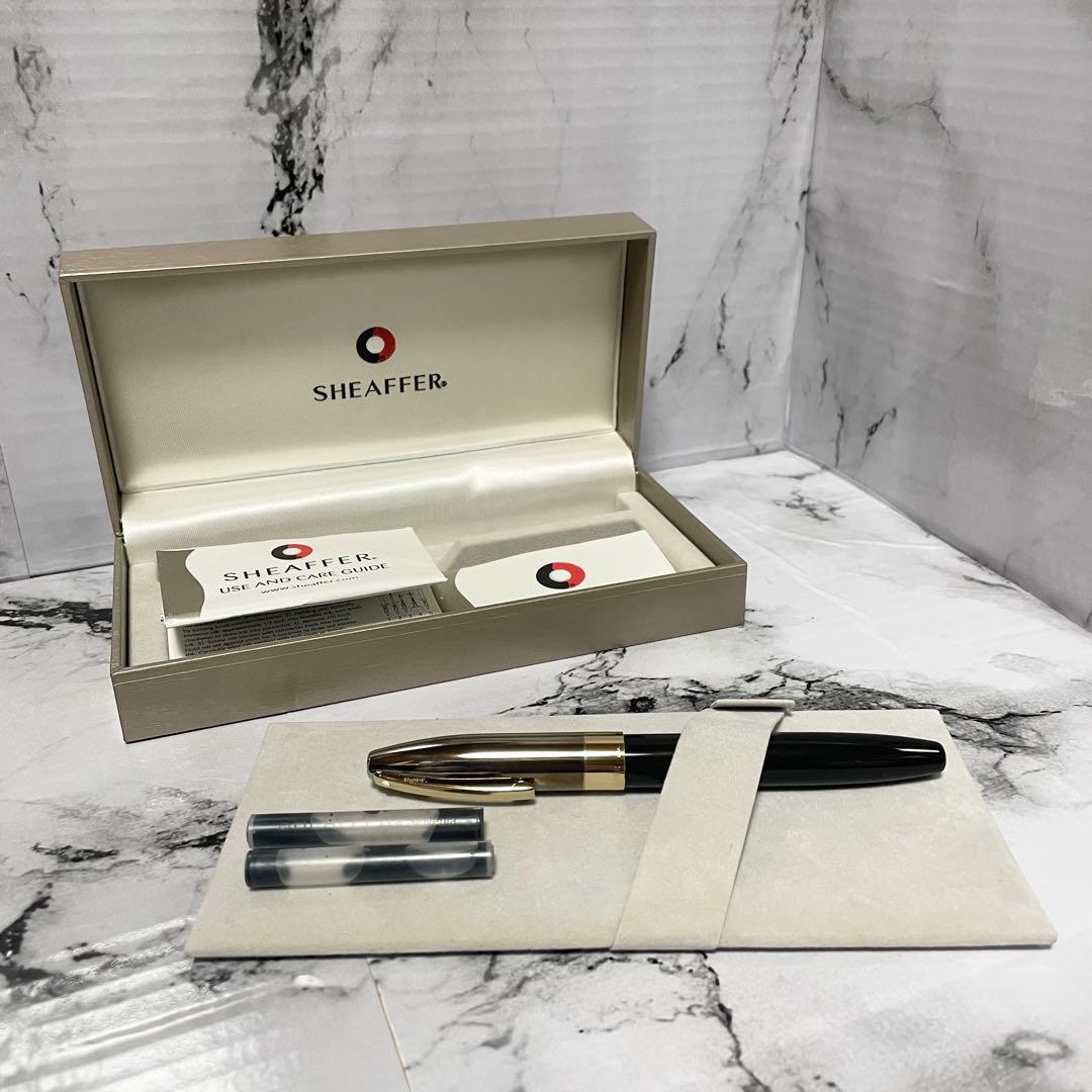 ☆超美品☆ SHEAFFER レガシーヘリテージ万年筆　ブラック ペン先18K