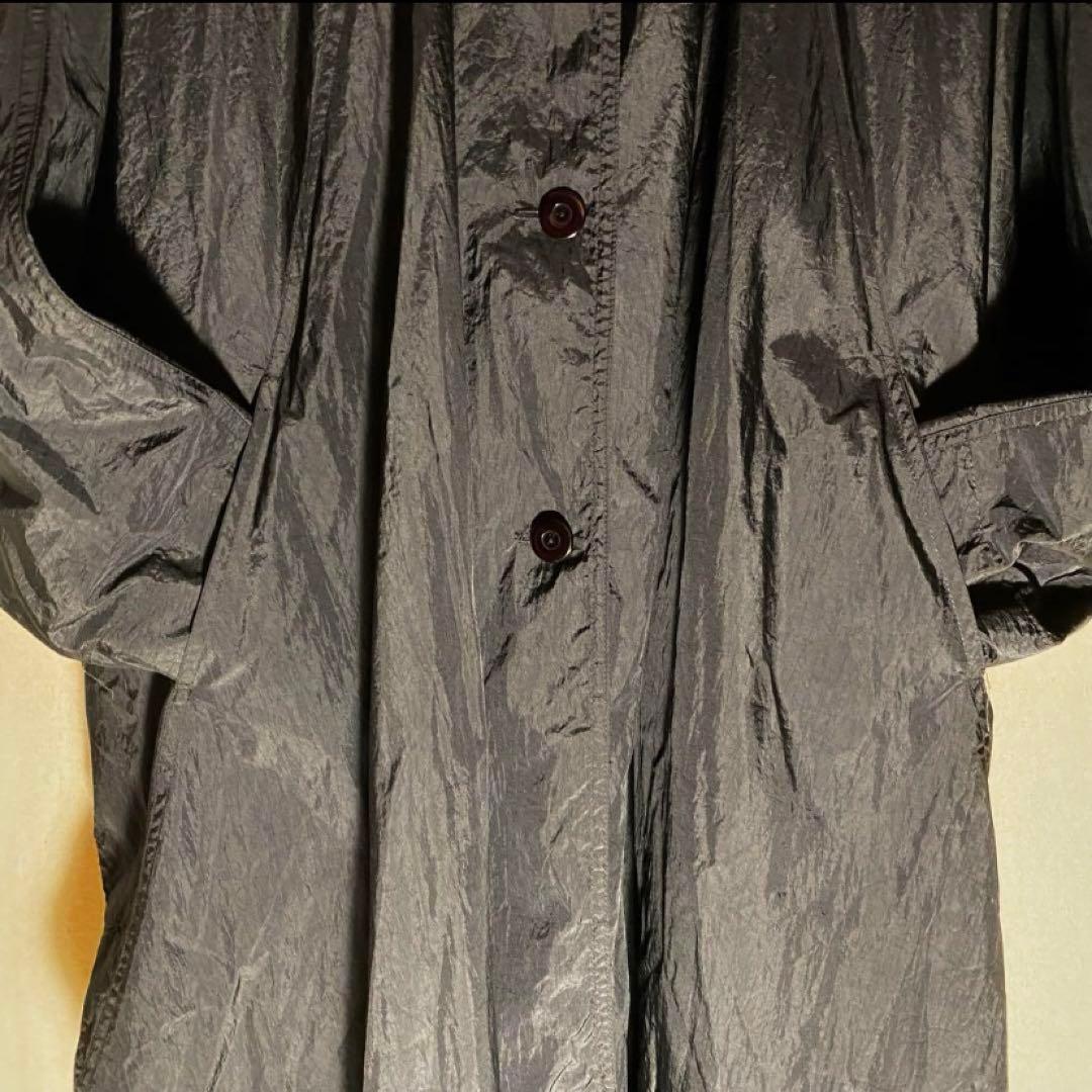 90's古着　個性派 デザインコート　ポンチョ　ブラック