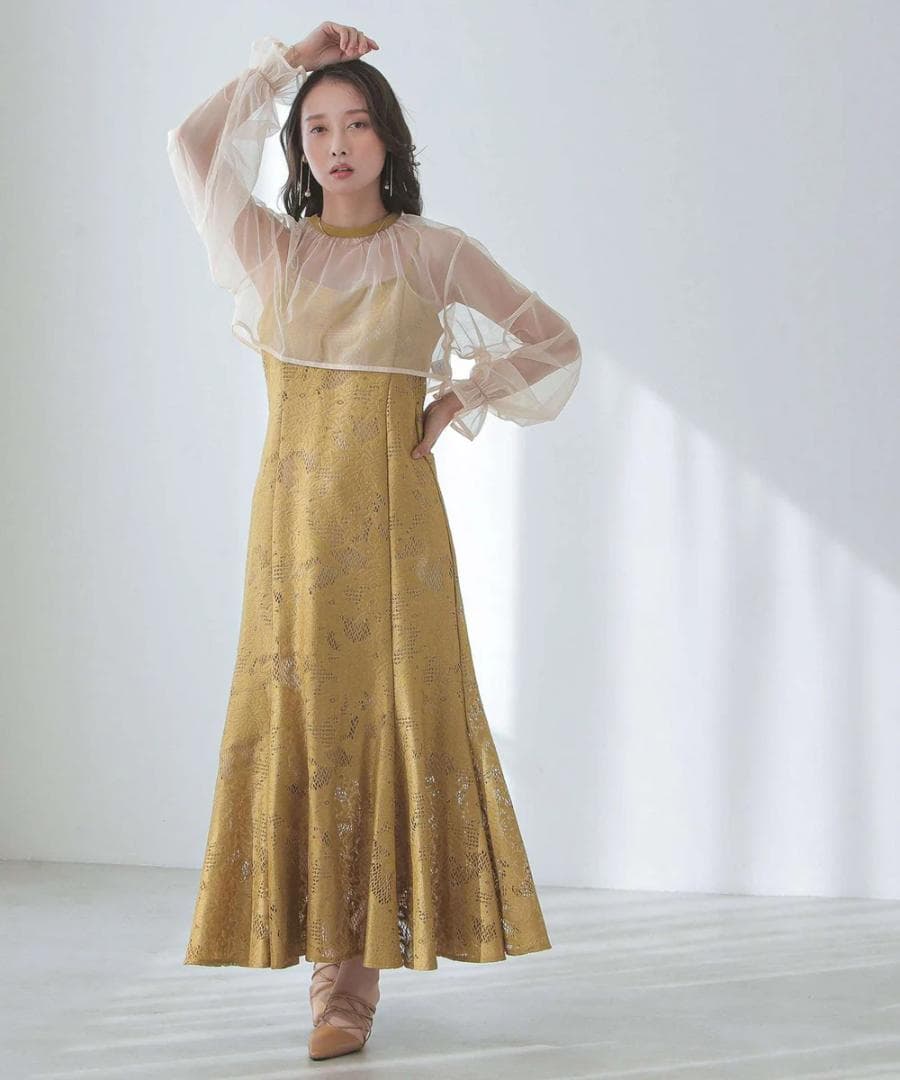 美品 kana カナ チュールボレロセット 結婚式 パーティー L大きいゆったり