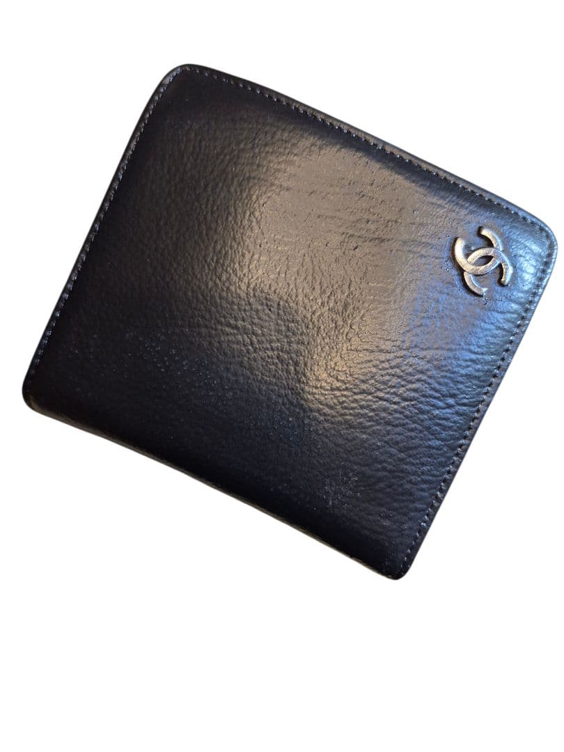 CHANEL　シャネル　ココマーク　二つ折り財布　ブラック