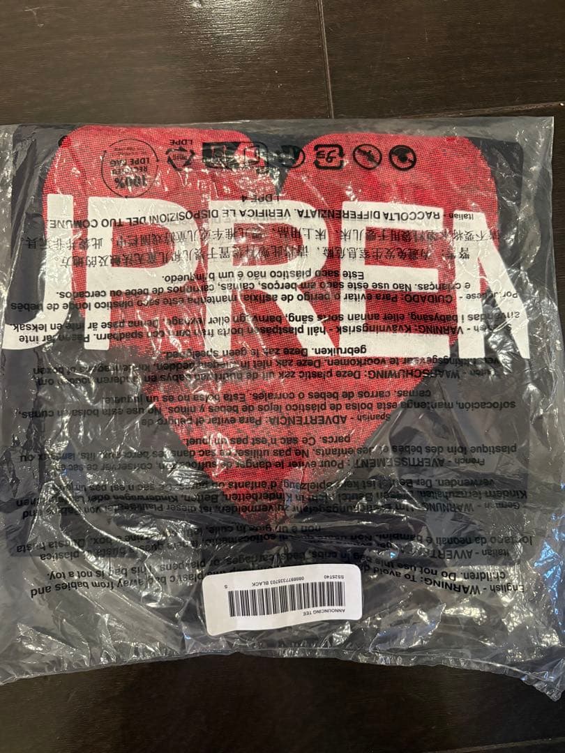 C*I様 Supreme Announcing Tee Sサイズ黒