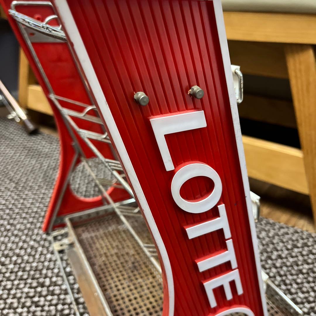 昭和レトロ　LOTTEロッテガム　4列3段　陳列棚　卓上什器　当時物