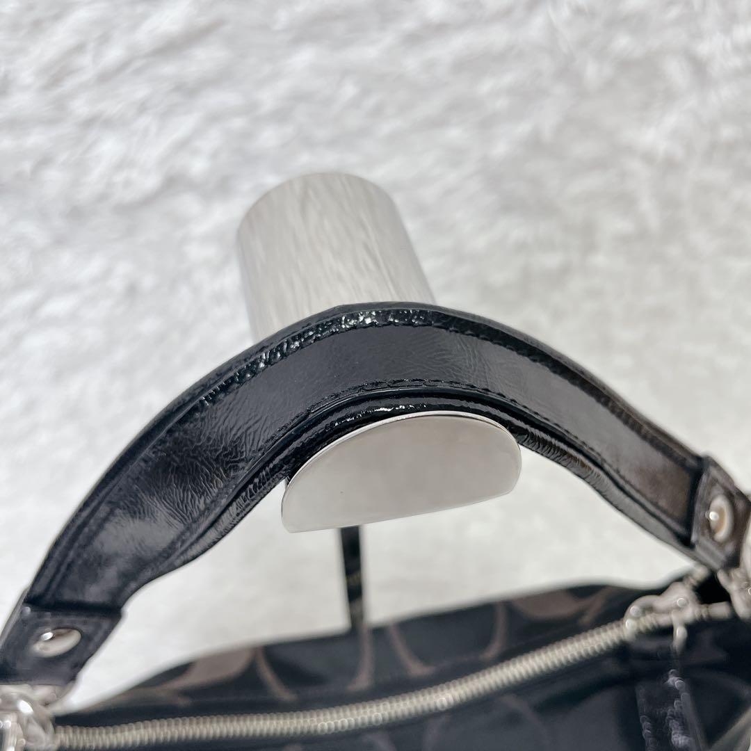 コーチ　2way ショルダーバッグ F20044 ブラック ハートチャーム