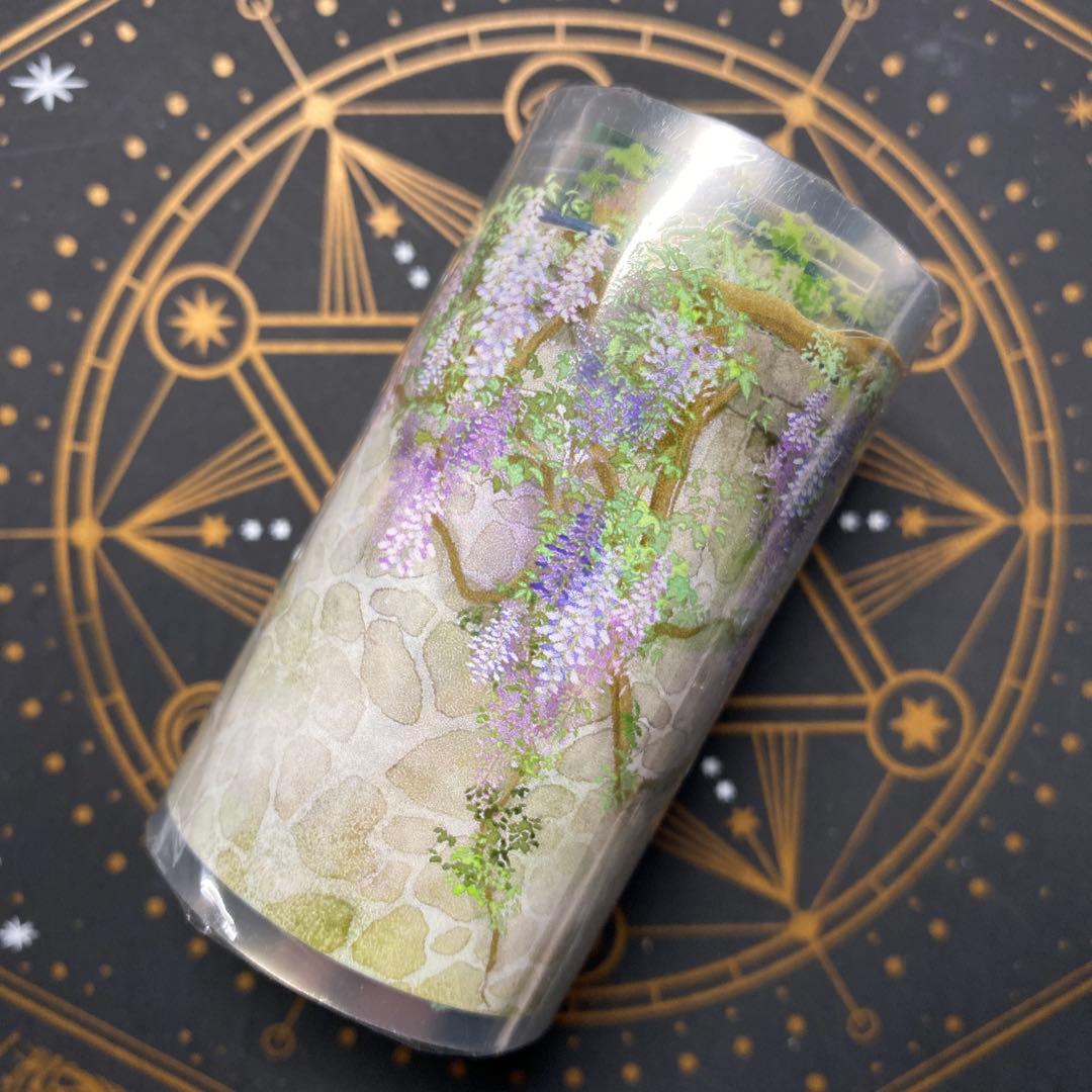 【9365】海外　マステ　5m巻　PETマスキングテープ　壁　お花　背景系