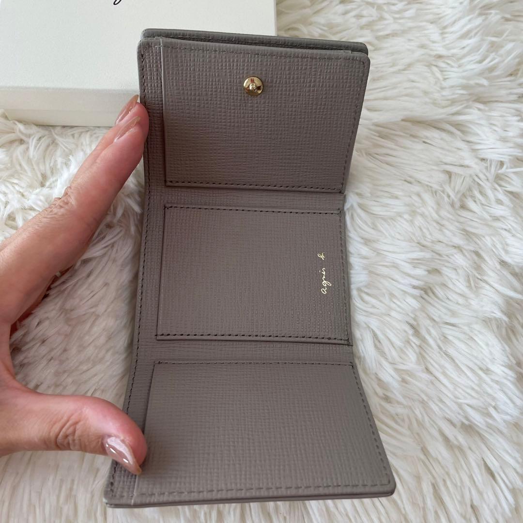 【新品未使用】アニエスベー ミニウォレット グレー