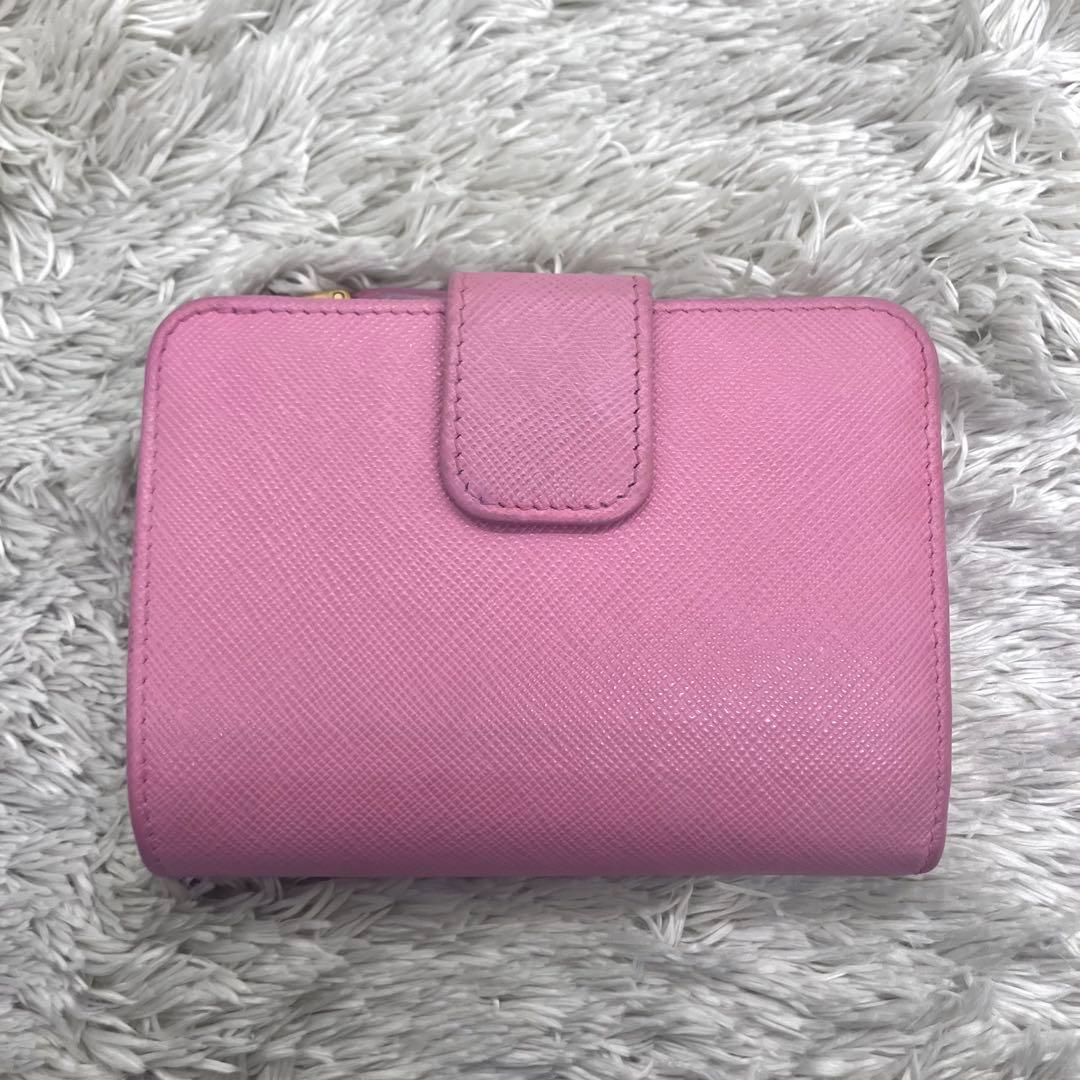 箱付き美品✨PRADA サフィアーノ メタルロゴ マルチカラー 二つ折り財布
