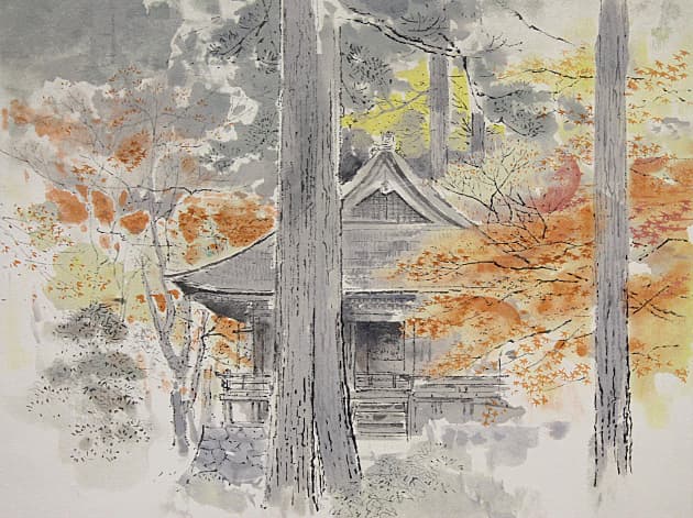 後藤純男 【三千院】 リトグラフ