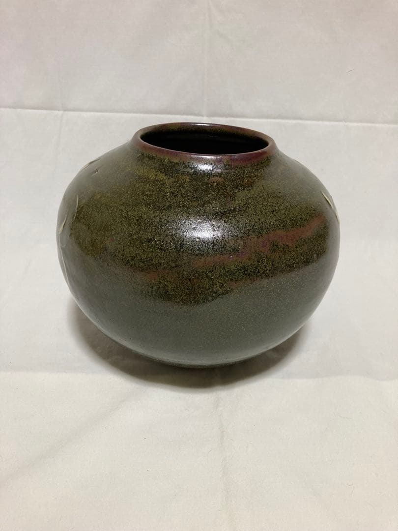 堀越焼　花瓶　壺　民藝　山口県 伝統工芸品　民芸