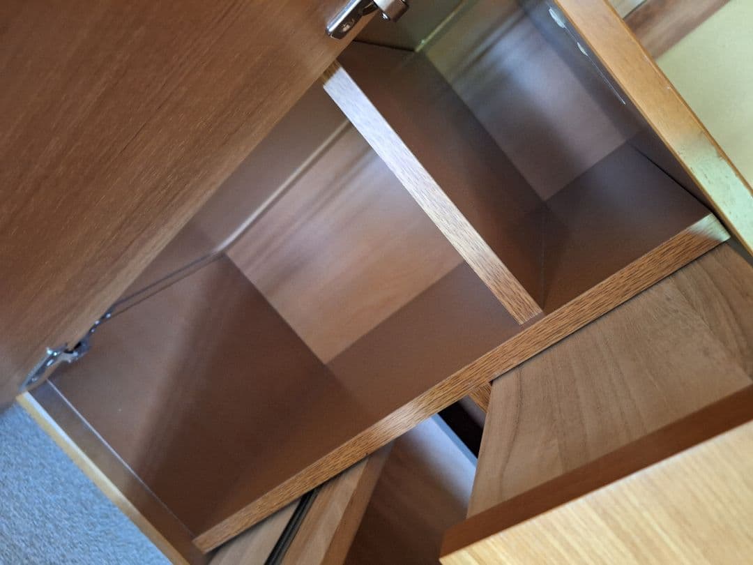 美品 カリモクkarimoku 電話台・ファックス台 引き出し付き