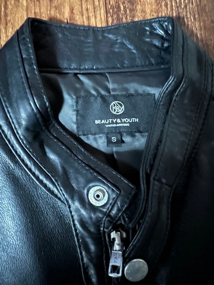 BEAUTY&YOUTH ユナイテッドアローズ　羊革シングルライダースジャケット