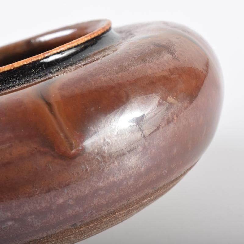 茶道具　京焼　平安　森岡嘉祥造　瀬戸　大海茶入　仕覆付　共箱　V　6959