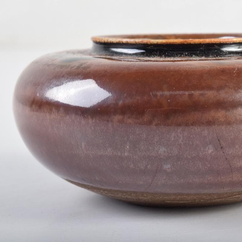 茶道具　京焼　平安　森岡嘉祥造　瀬戸　大海茶入　仕覆付　共箱　V　6959