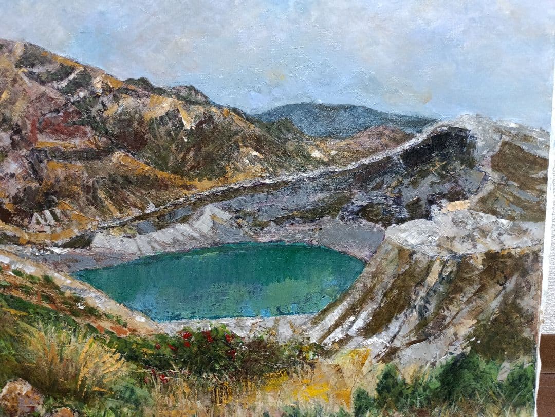 酒井良太郎　蔵王　山望　風景画　油彩画　絵画　F20号　大型　額縁無し　白日会