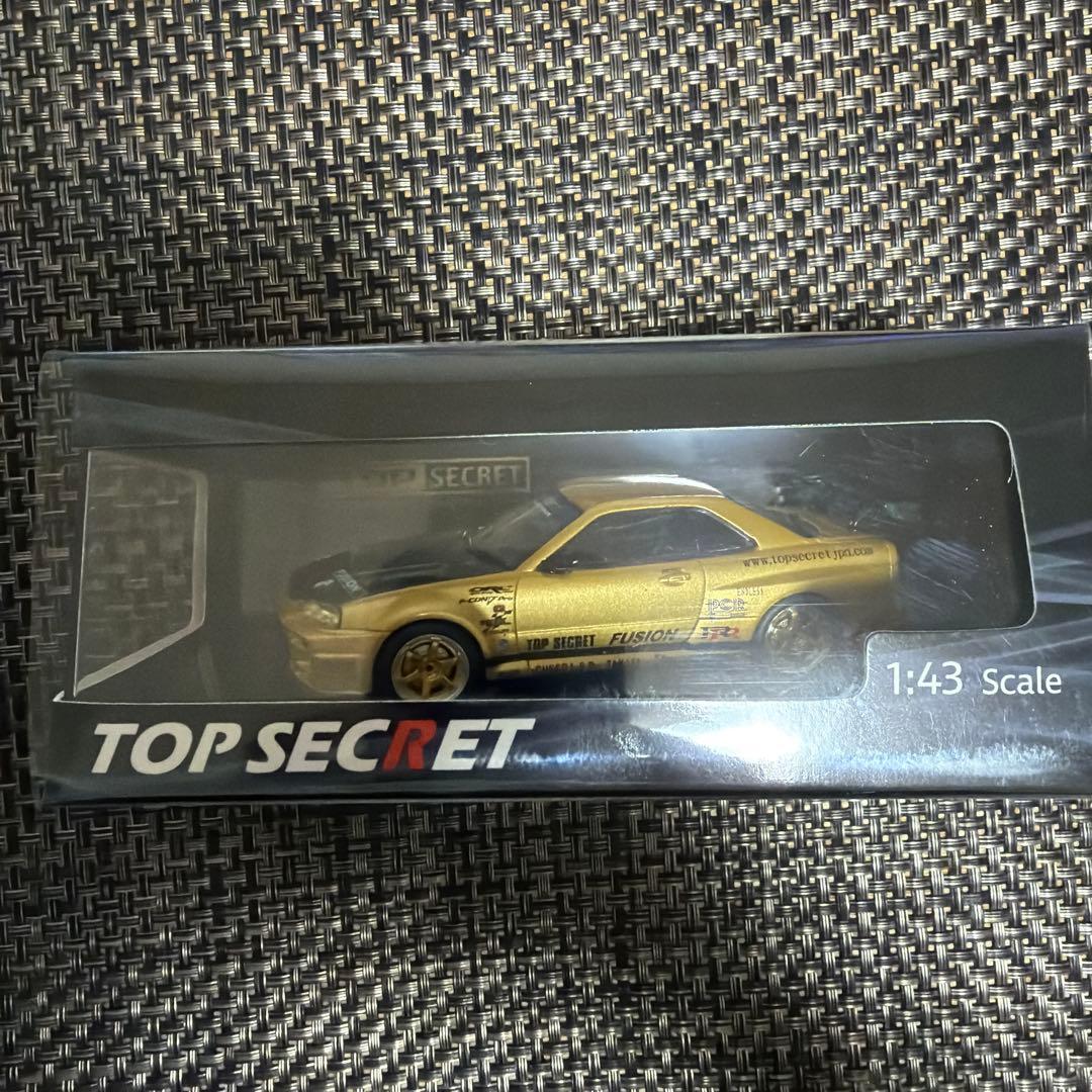 東京オートサロン限定TOP SECRET R34 Gold1/43スケールモデル