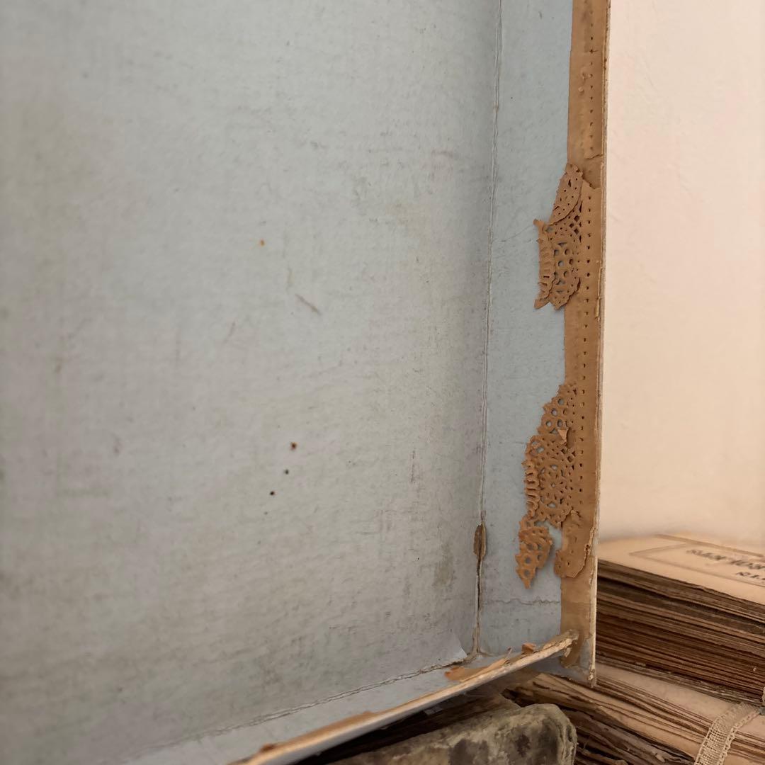 アンティーク雑貨 Old shabby paper box.