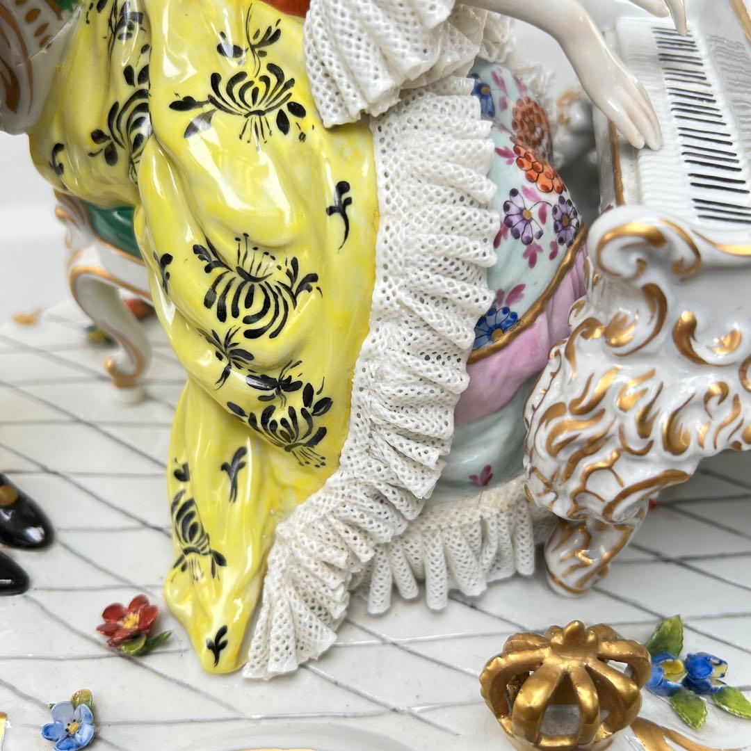 ロココ調 陶磁器 音楽家 フィギュア