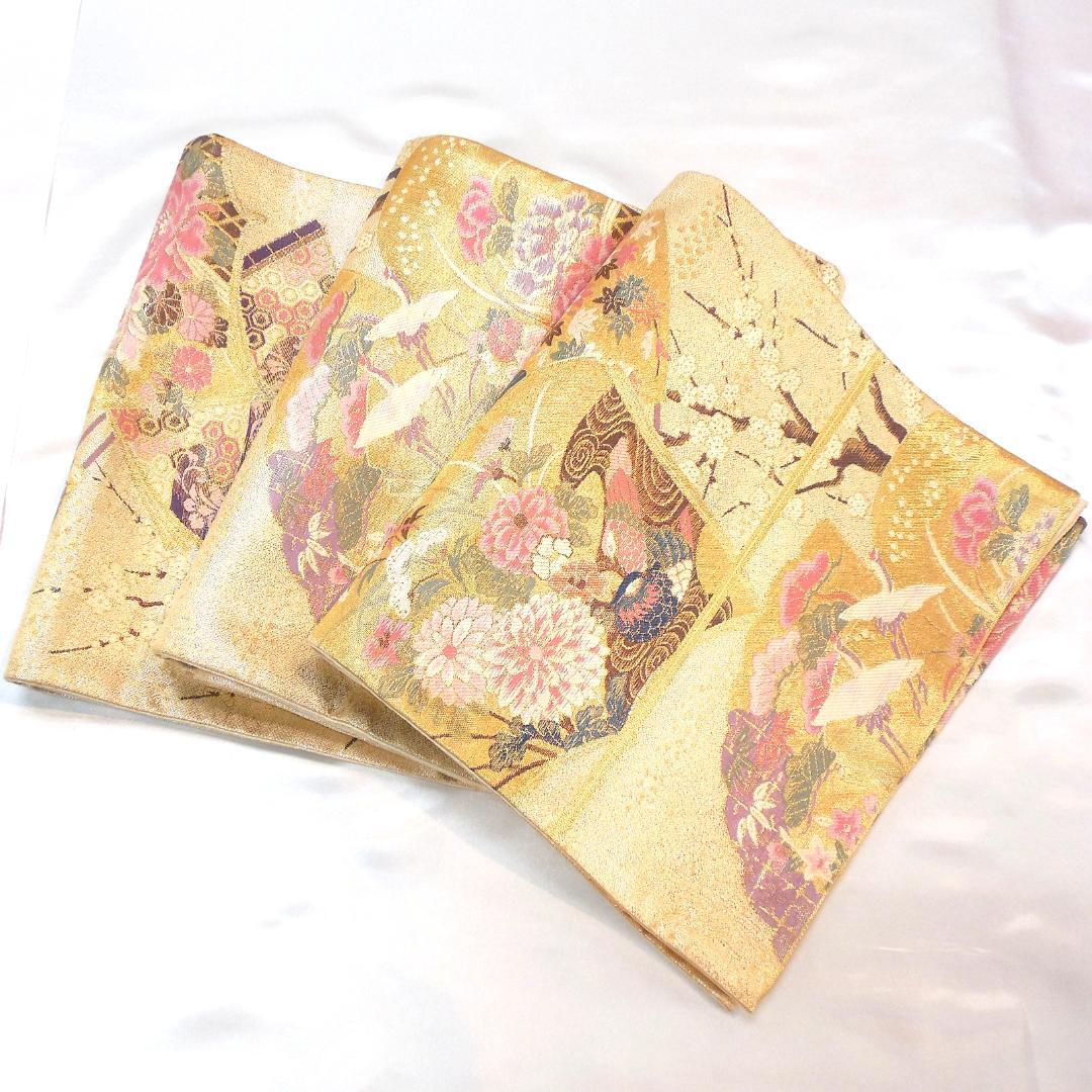 美品★振袖フルセット　正絹　成人式　振袖　7点セット　Mサイズ　水色　花柄