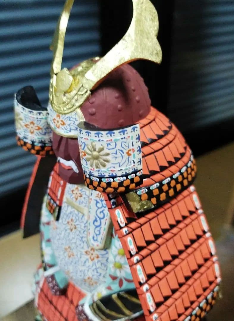 奈良　一刀彫　鎧　兜　具足　五月人形　柴田一華作