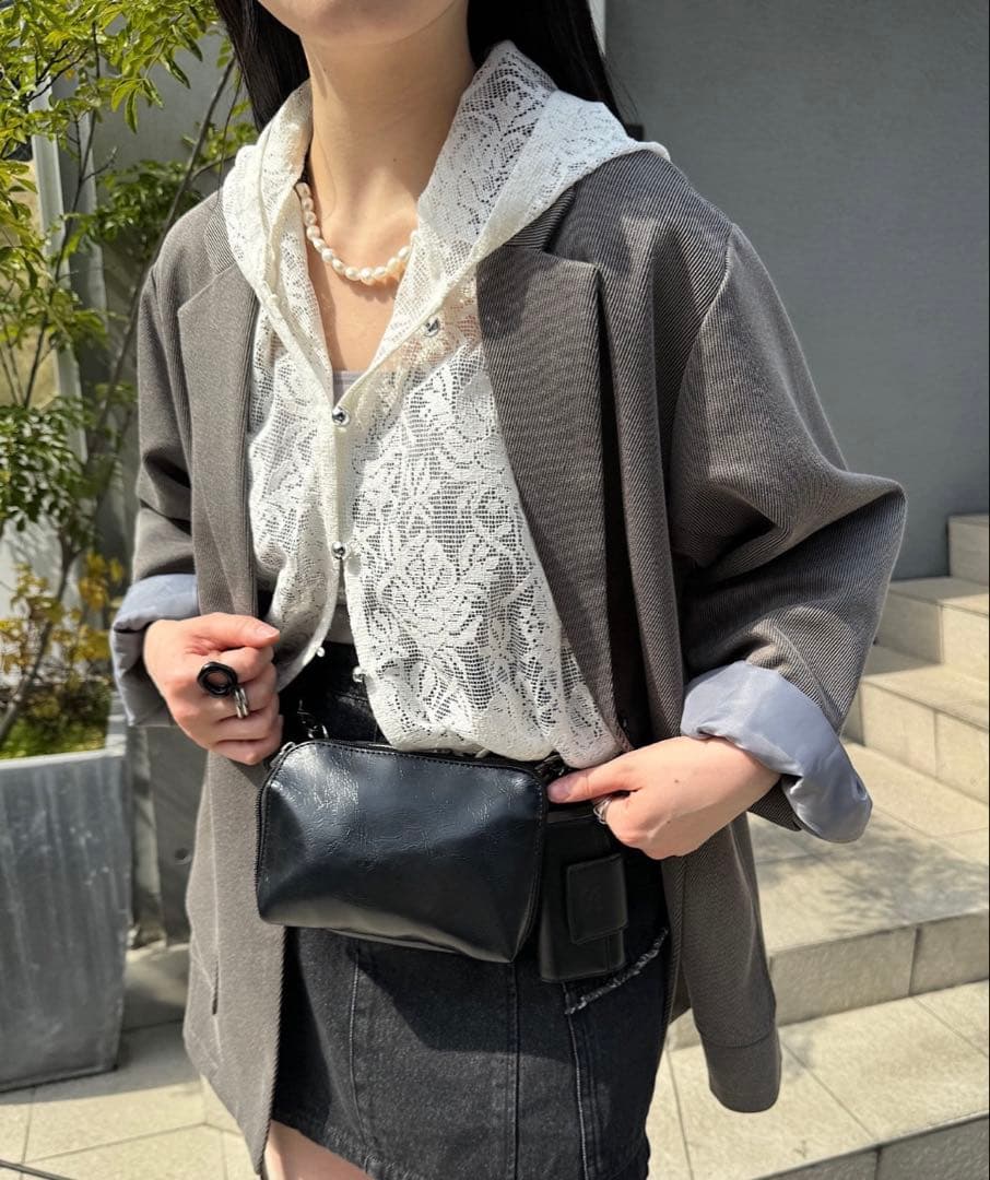 【yamada企画/WEB限定】レースノースリパーカー フード付きのタンクトップ