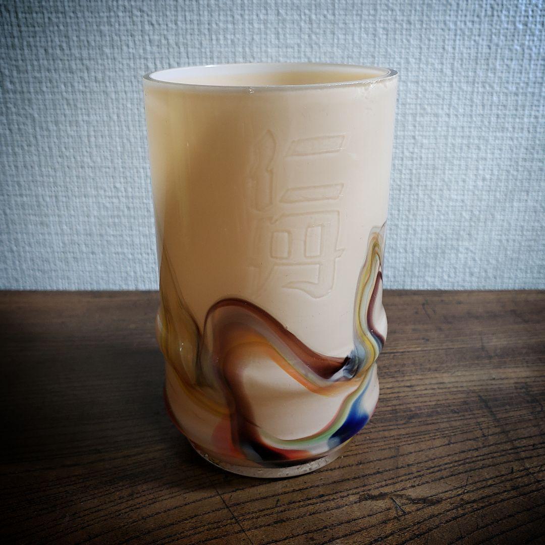 仁丹 マーブルガラス ガラスコップ ノベルティ　コップ グラス 昭和レトロ