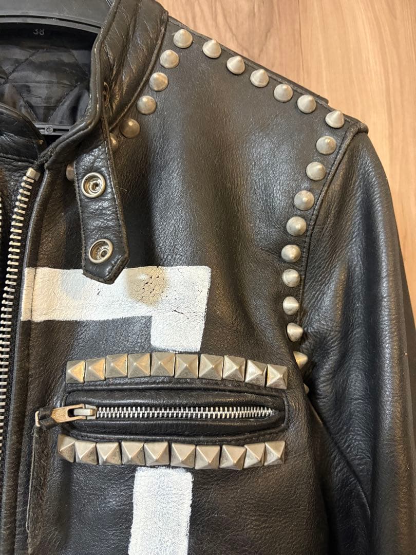 【ヴィンテージ】Freedom 鋲付きシングルレザージャケット