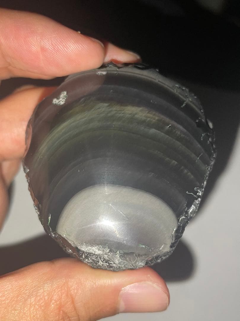 研磨品　十勝石玲瓏　両面磨き特級玲瓏　レインボーオブシディアン