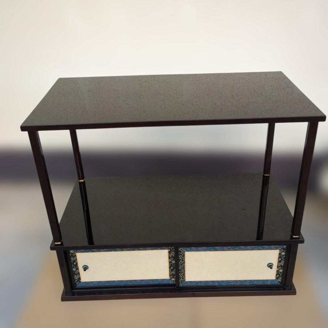 紹鴎棚　溜塗り　茶道具　棚　漆器　組み立て式　在銘　木箱炉用