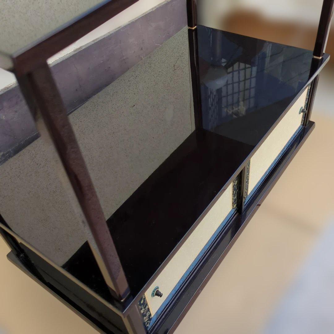 紹鴎棚　溜塗り　茶道具　棚　漆器　組み立て式　在銘　木箱炉用