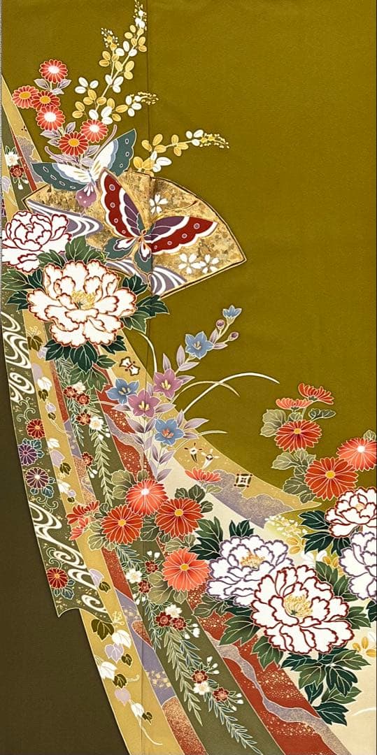 本日限り❣️大特価❣️ 振り袖　フルセット　別誂正絹長襦袢　金彩加工　刺繍　591