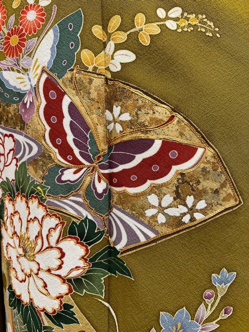 本日限り❣️大特価❣️ 振り袖　フルセット　別誂正絹長襦袢　金彩加工　刺繍　591