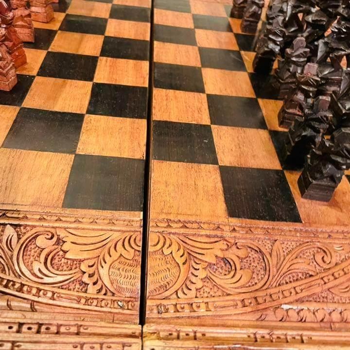 大型 チェス盤 + 駒【木製】