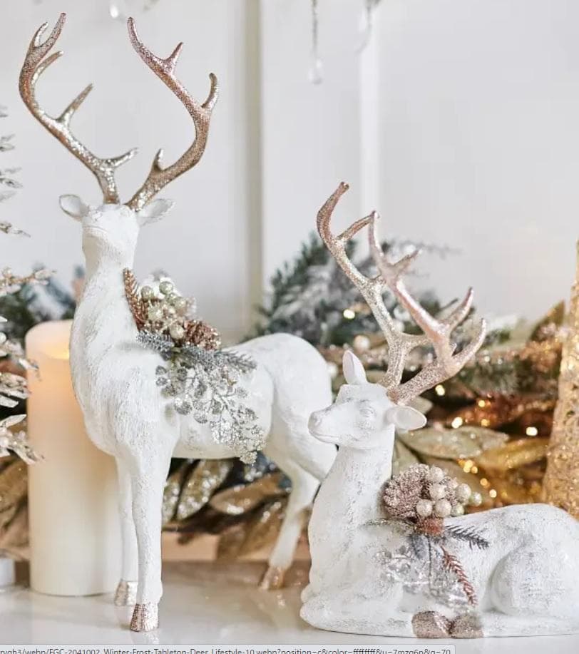 balsam hill 鹿の置物2体セット