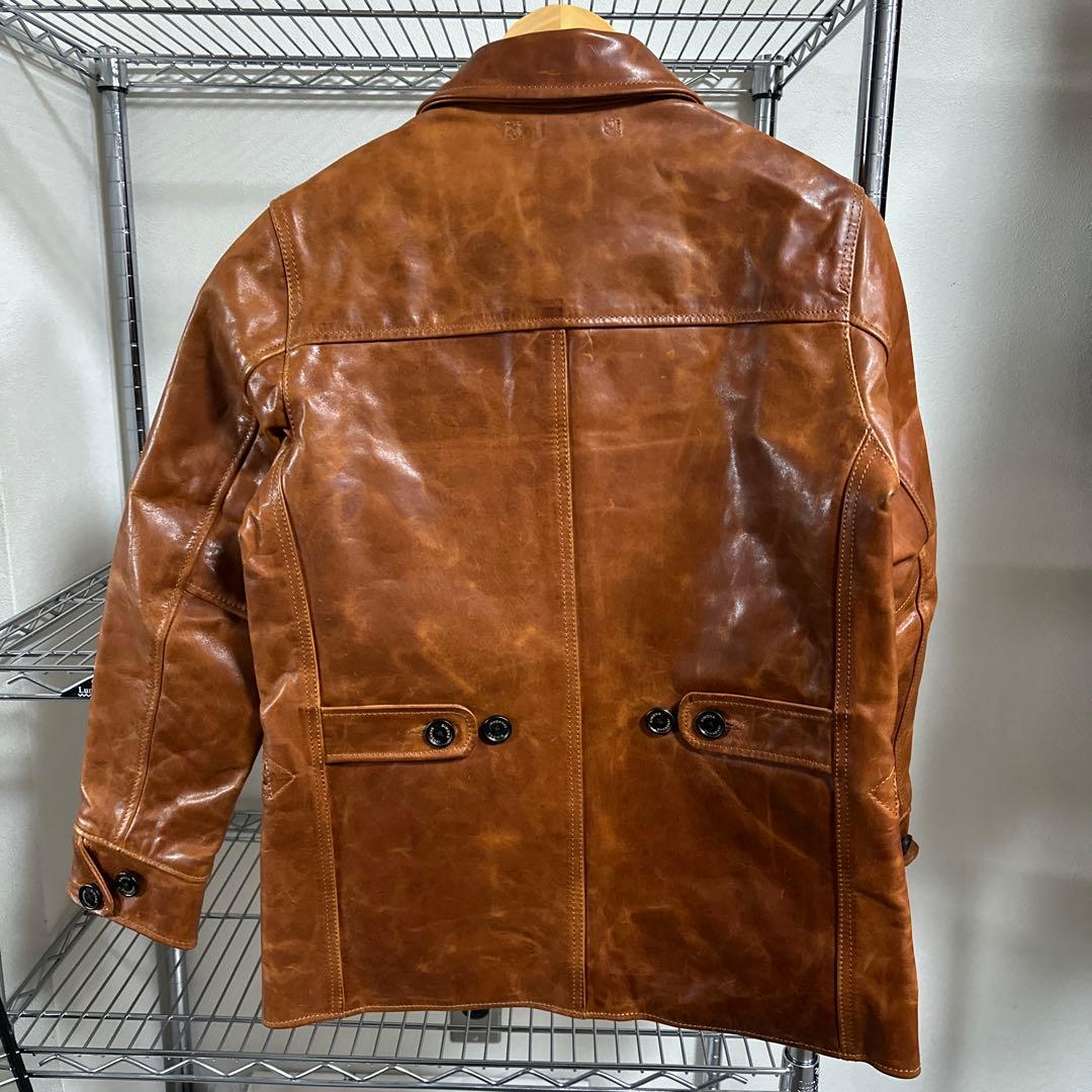 琥珀色 ワックスホースハイド スイッチマン レザージャケット